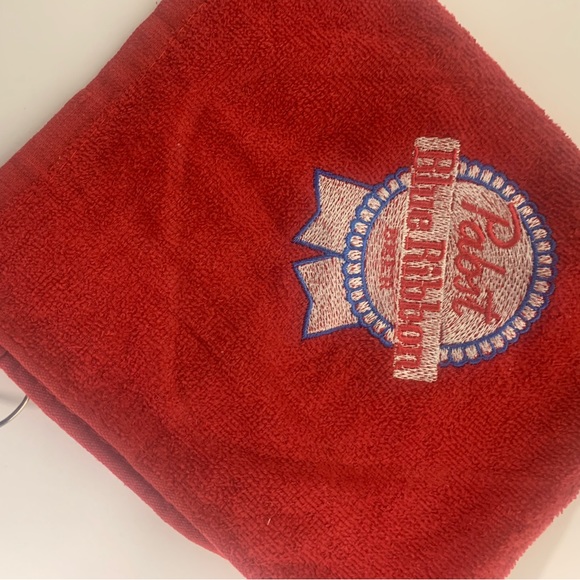 - PBR Beer Embroidered Golf Towel NEW - Picture 2 of 3